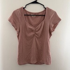 Madewell Sweetheart Ribbed Top Pink - Size Medium